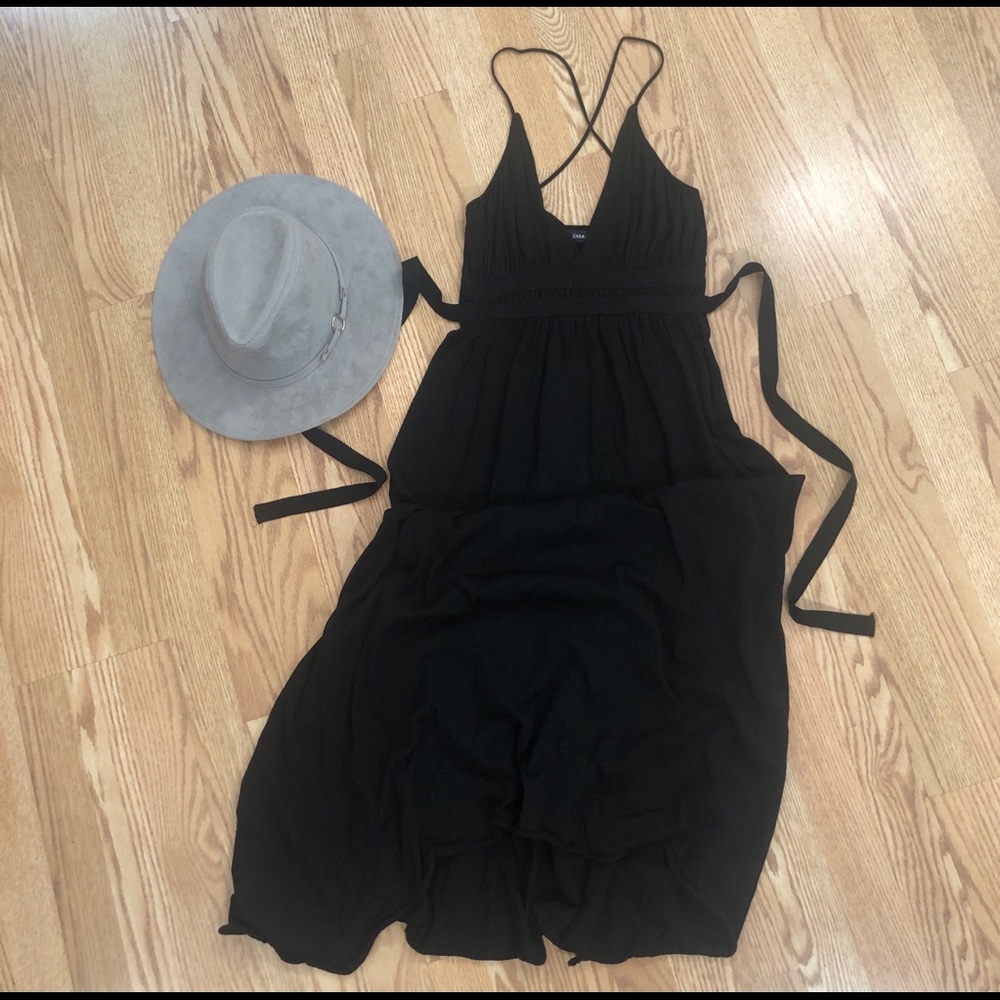 Zara Knit Black Dress Sz S